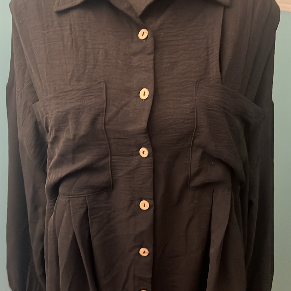 BTFBM Black Oversized Tunic Dress Size Small - Picture 2 of 12